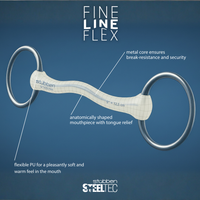 1301 Fine Line Flex Loose Ring Snaffle Bit
